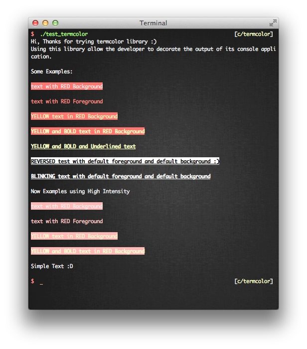Termcolor Library